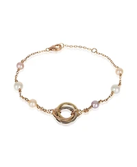 Pre-Owned Cartier 3-Tone Gold Pearl Trinity Bracelet