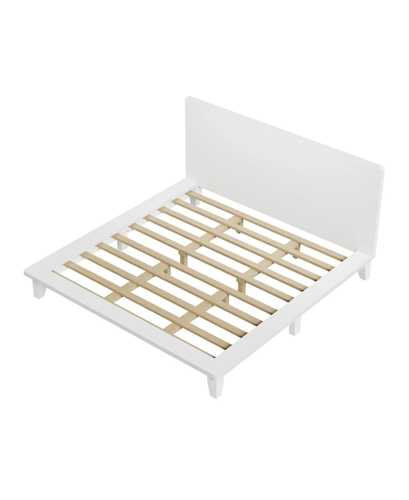 Streamdale Furniture Platform Bed Frame with Headboard