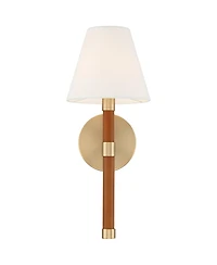 Possini Euro Design Possini Euro Aniline 17 1/2"H Soft and Faux Leather Wall Sconce