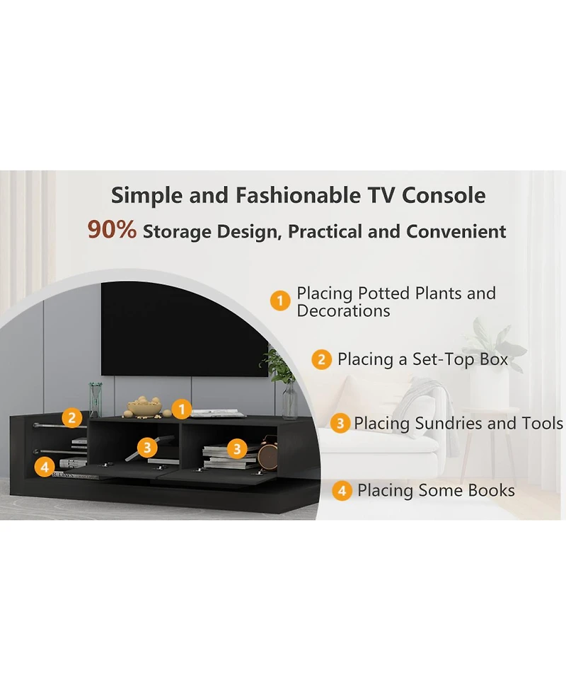 Streamdale Furniture Led Tv Stand Outlet