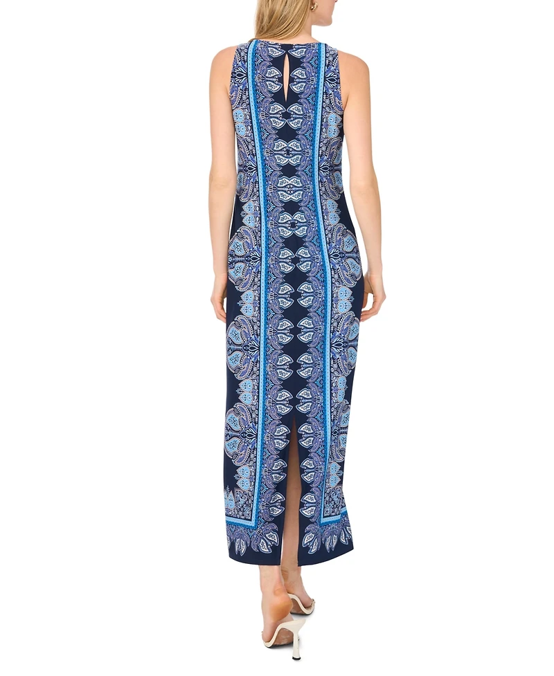 Vince Camuto Women's Printed Sleeveless Crewneck Midi Dress