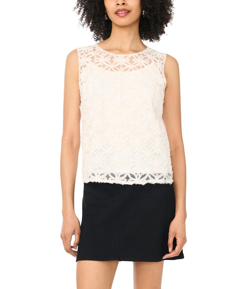 Vince Camuto Women's Sleeveless Crewneck Blouse