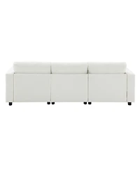 Streamdale Furniture U-Shaped Sectional Sofa with Storage, 2 Ottomans, 5-Seat Cloud Sofa