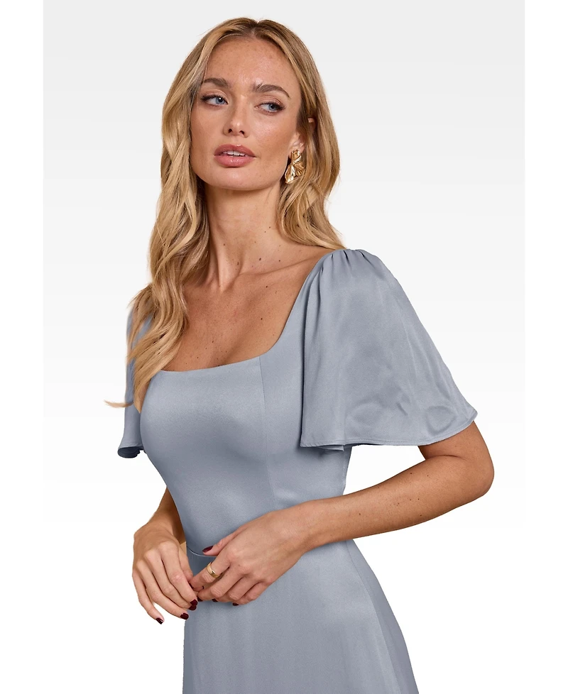 Maids to Measure Women's Clemmie Satin Bridesmaid Dress
