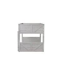 Streamdale Furniture Floor Bunk Bed w/Ladder, Panel Headboard