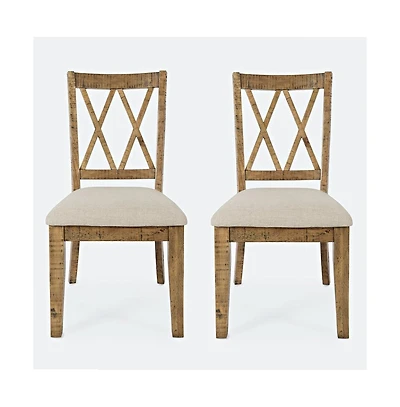 Jofran Rustic Distressed Pine Dining Chair (Set of 2)