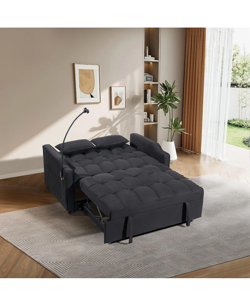 Streamdale Furniture Multifunctional Foldable Sofa Bed, Usb
