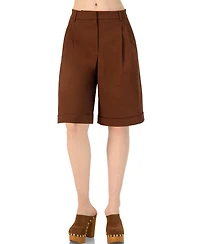 Ivonne Women's Tailored Bermuda Shorts with Pockets
