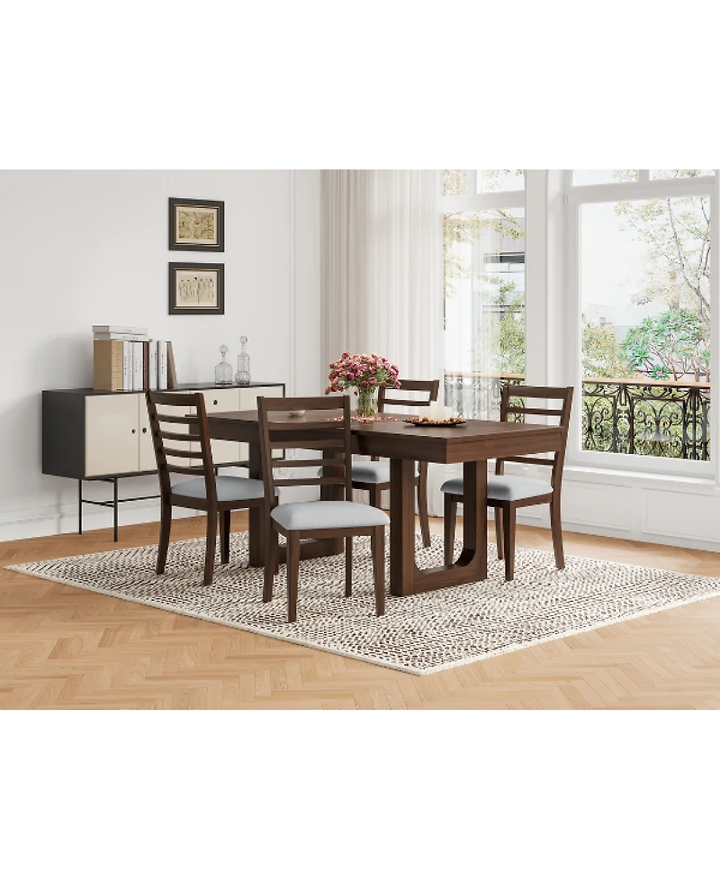Streamdale Furniture Farmhouse Upholstered Dining Chairs Set.