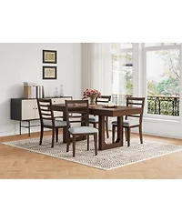 Streamdale Furniture Farmhouse Upholstered Dining Chairs Set.
