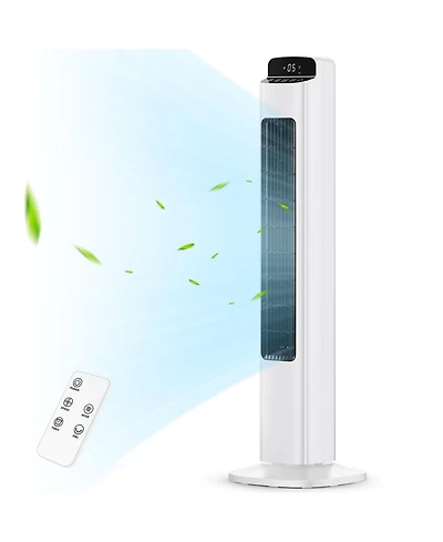 Antarctic Star Oscillating Tower Fan, 5 Speeds with Remote and Led Temperature Display