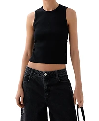 Scalpers Women's Rib Gather Side Tee