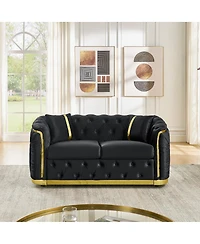 Streamdale Furniture Mid Century Modern Chesterfield Loveseat Couch Sofa
