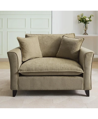 Streamdale Furniture Chenille Oversized Armchair with Pillow