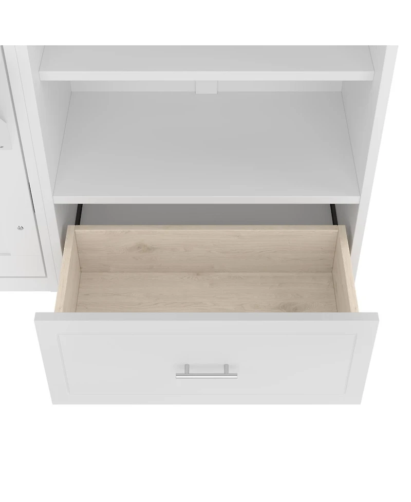 Streamdale Furniture Murphy Bed With Storage, Shelf, Drawer, Foldable Platform Bed