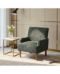 Streamdale Furniture Corduroy Accent Chair with Wood Legs