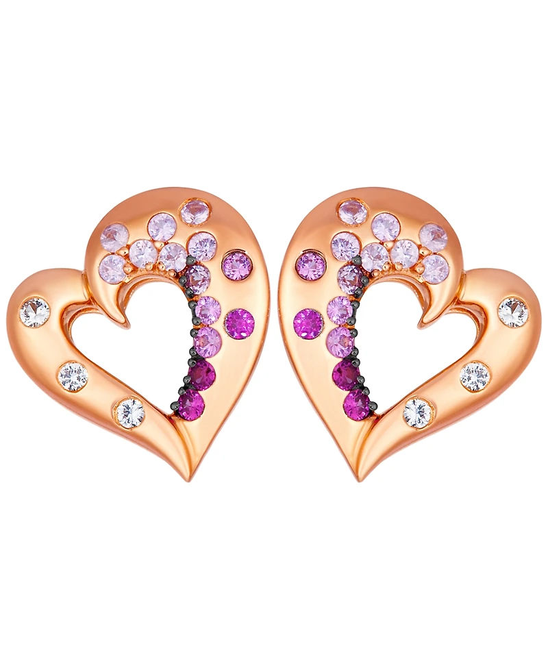 Le Vian Pink Sapphire & White Sapphire (5/8 ct. t.w.) Earrings in 14k Strawberry Gold