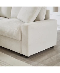 Streamdale Furniture Modular L-Shape Sectional Sofa with Ottoman Storage