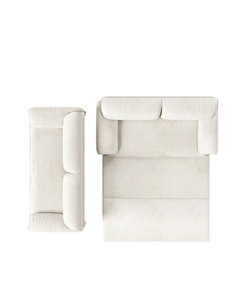 Streamdale Furniture 66" Queen Pull Out Sofa Bed with Storage - Velvet Loveseat Sleeper