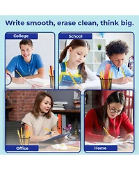 Gnuadz Pencils Bulk Pre Sharpened 2 Set Easy Grip Erasers Hb Classroom School Supplies 365 Pack
