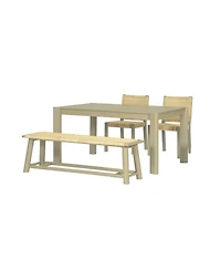Streamdale Furniture Farmhouse Extendable Dining Set