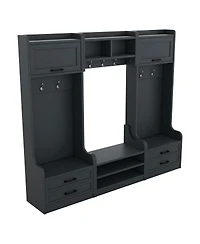 Streamdale Furniture 4-in-1 Hall Tree with Storage and 7 Hooks