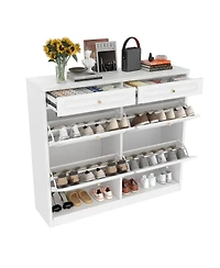 Streamdale Furniture Heavy Duty Rolling Garment Rack and Closet Organizer