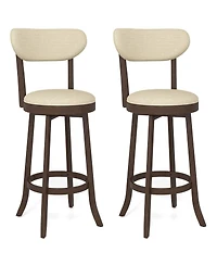 Sugift Bar Height Swivel Chairs Set of Two with Padded Seats