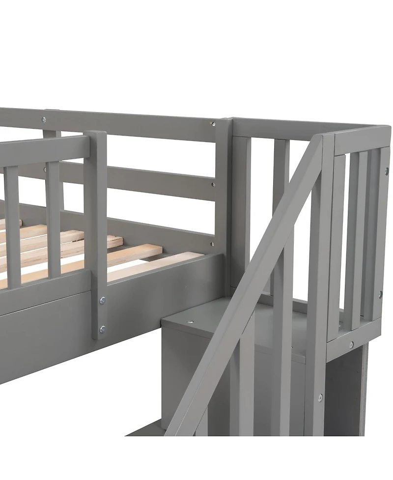 Streamdale Furniture Twin Bunk Bed w/ 3 Drawers