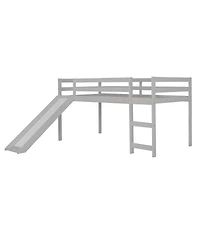 Streamdale Furniture Loft Bed with Slide, Multifunctional Design
