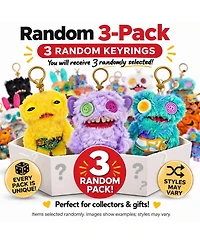 Fuggler Set of 3 Zuru Fuggler Keyring 5 Inch Plush Toy Mystery Random Assortment