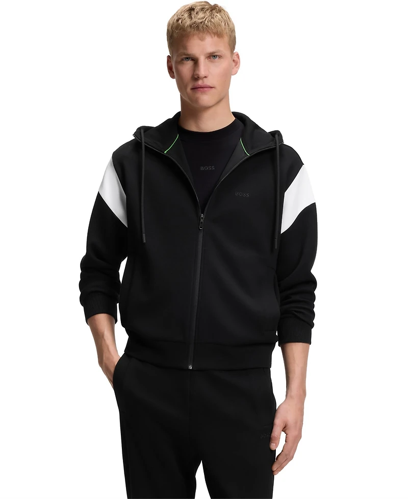 Boss by Hugo Men's Regular-Fit Zip-Up Spacer Pique Sweatshirt