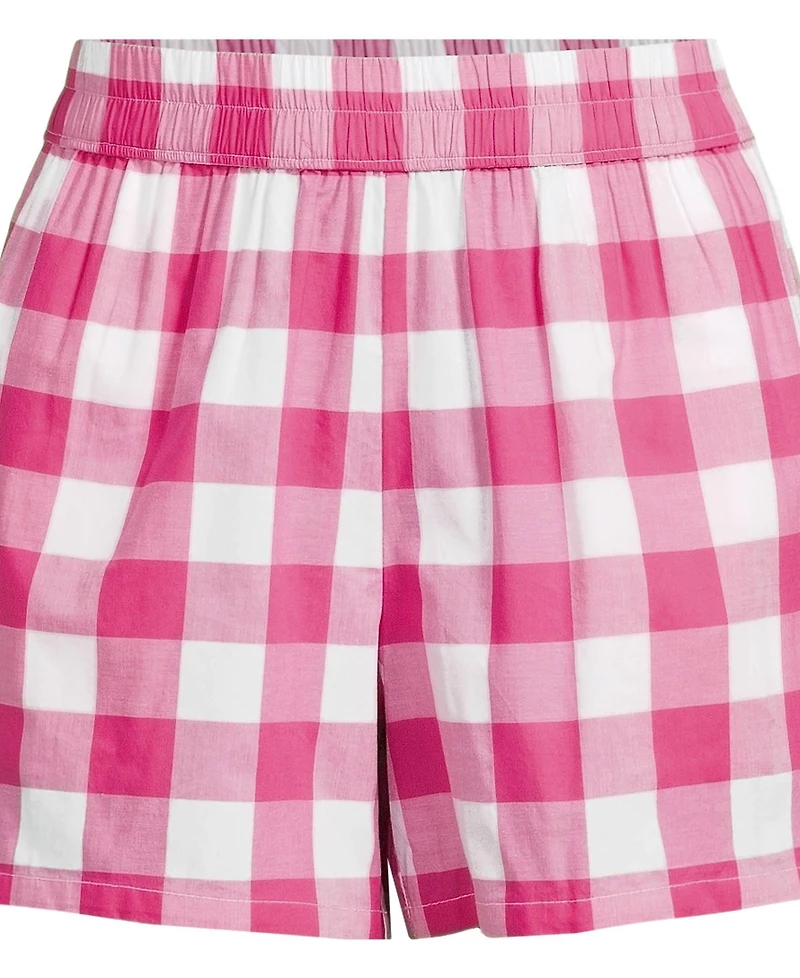 Lands' End Women's Poplin Sleep Boxer Shorts