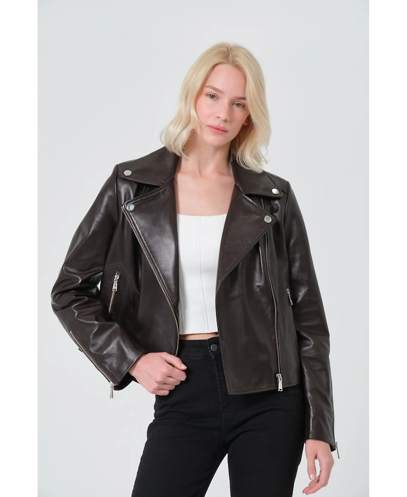 Furniq Uk Women's Leather Jacket Created for Macy's