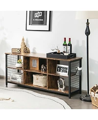 Gymax 3-Tier Tv Stand for Tv's up to 65'' Entertainment Media Center w/Storage Basket