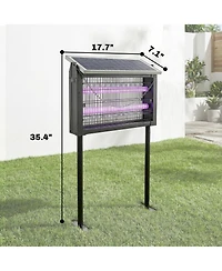 Outsunny Solar Zapper Outdoor Zapper with Cord,