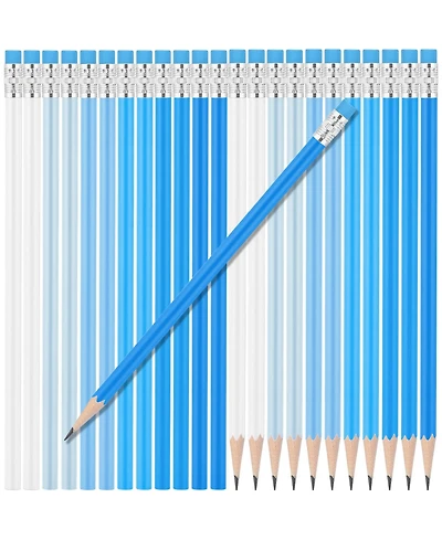 Round Pencils Eraser Hb Graphite Drawing Sketching School Supplies 24 pieces