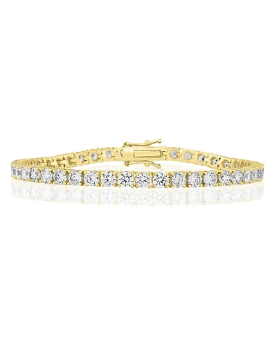 Simona Elegant Round 4mm Brilliant Cubic Zirconia Tennis Bracelet.