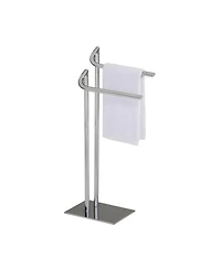 Kings Brand Furniture Metal Double Bar Towel Rack Stand For Bathroom Towel Storage