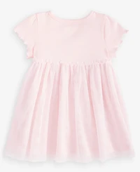First Impressions Baby Girls' Short-Sleeve Tulle-Skirt Dress, Macy's Exclusive