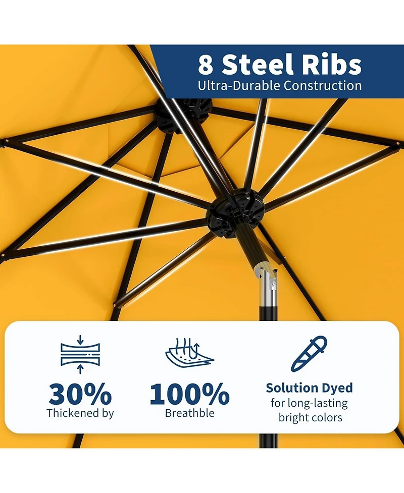 gaomon Outdoor Table Patio Umbrella, Waterproof Uv Protection for Garden, Backyard, Poolside