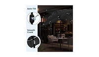 gaomon 3-Tier Patio Umbrella, Easy Crank and Push Button Tilt for Pool, Deck, Yard, Garden with Led Lights (No Base)