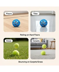 Aronkl Interactive Dog Ball Durable Natural Rubber Motion-Activated Vibrating Rolling Usb Rechargeable Water-Resistant