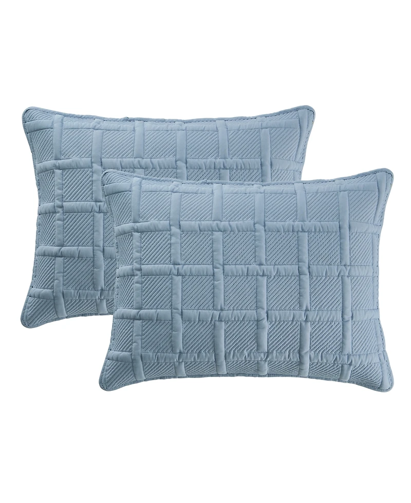 Vcny Home Solid Square 3-Piece Quilt Set