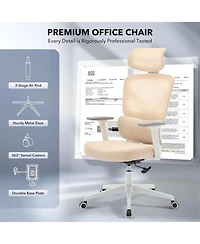 gaomon Ergonomic Mesh Office Chair with Adjustable Lumbar Support, High-Back Design, Headrest and 3D Armrests