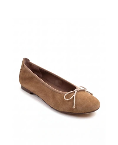 Menina Step Women's Sofia Elastic Suede Ballet Flat