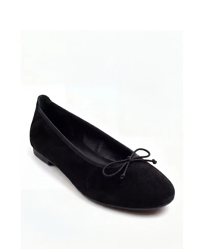 Menina Step Women's Sofia Elastic Suede Ballet Flat