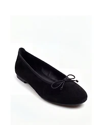 Menina Step Women's Sofia Elastic Suede Ballet Flat