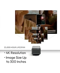 Leica Cineplay 1 Portable 4K Uhd Smart Projector with a Leica Projector Stand