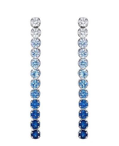 Le Vian Sapphire Ombre & White Sapphire (5/8 ct. t.w.) Earrings in Platinum